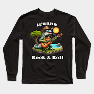 Iguana Serenading Swamp Dweller Rock Long Sleeve T-Shirt